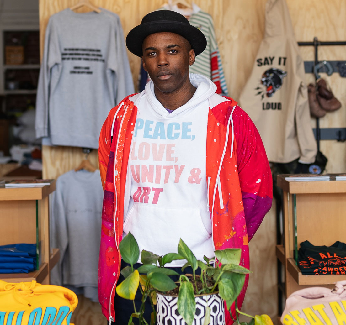Peace, Love, Unity & Art Hoodie