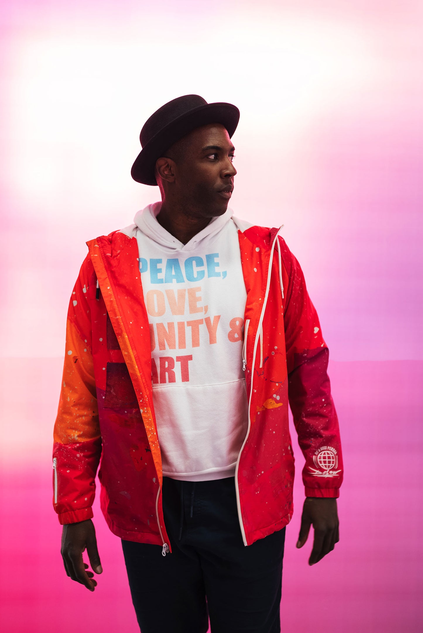 Peace, Love, Unity & Art Hoodie