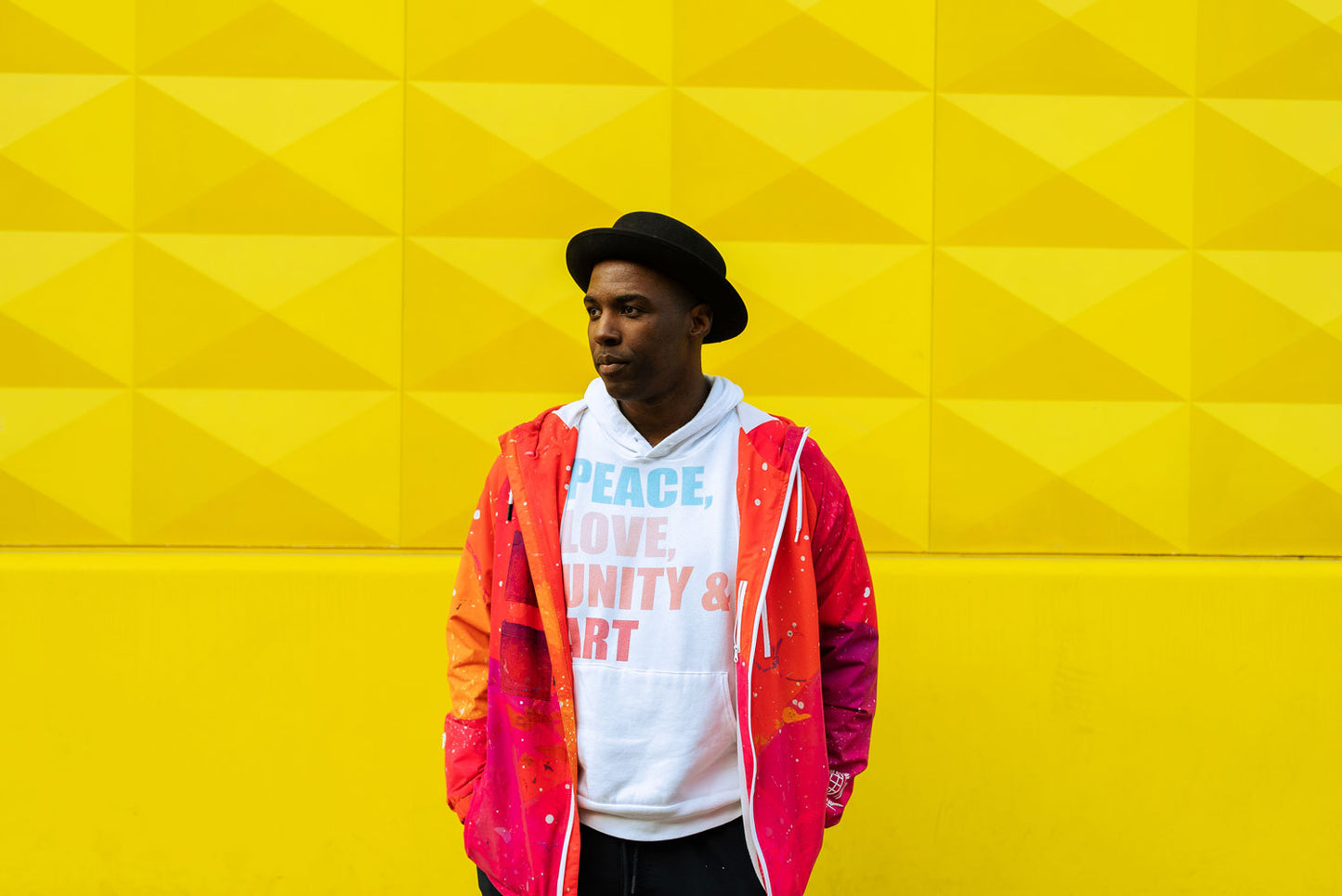 Peace, Love, Unity & Art Hoodie