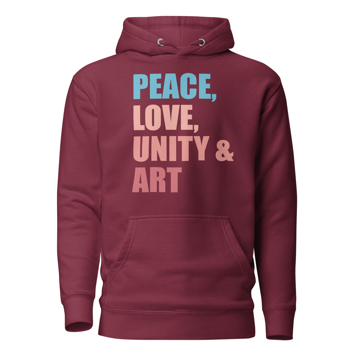 Peace, Love, Unity & Art Hoodie